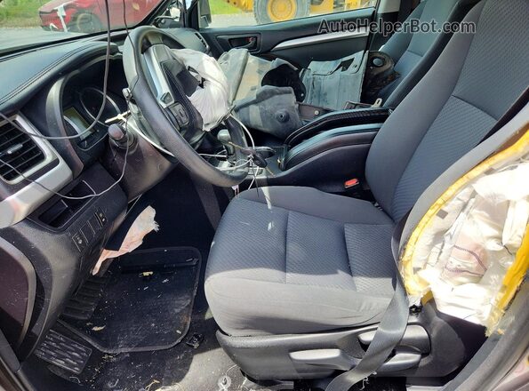 5TDZARFHXGS023007 2016 TOYOTA HIGHLANDER Gray Вид салону спереду