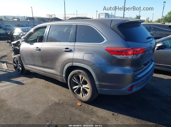 5TDZARFHXJS034337 2018 TOYOTA HIGHLANDER Gray Задня ліва чверть