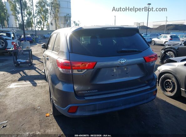 5TDZARFHXJS034337 2018 TOYOTA HIGHLANDER Gray 