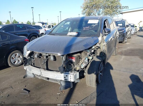 5TDZARFHXJS034337 2018 TOYOTA HIGHLANDER Gray 
