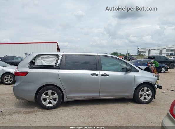 5TDZK3DC6GS717470 2016 TOYOTA SIENNA Silver Սալոնի հետևի տեսք