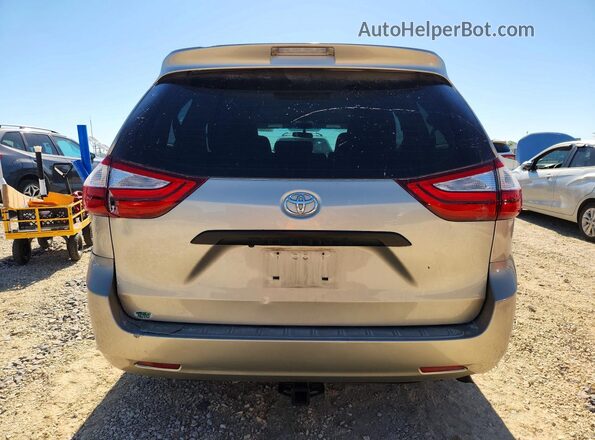 5TDZK3DC7GS743737 2016 TOYOTA SIENNA Золотой Вид сзади