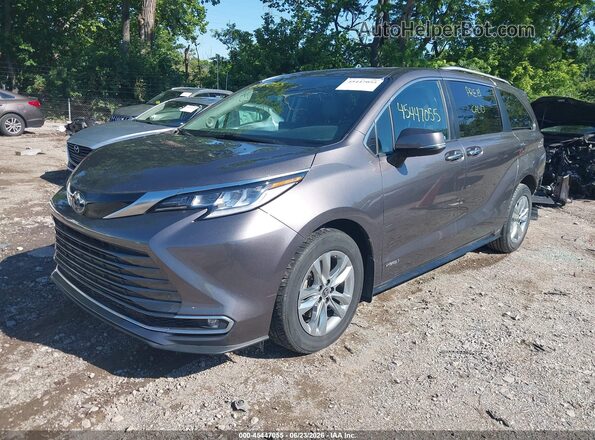 5TDZRKEC3MS029071 2021 TOYOTA SIENNA Gray Передня ліва чверть