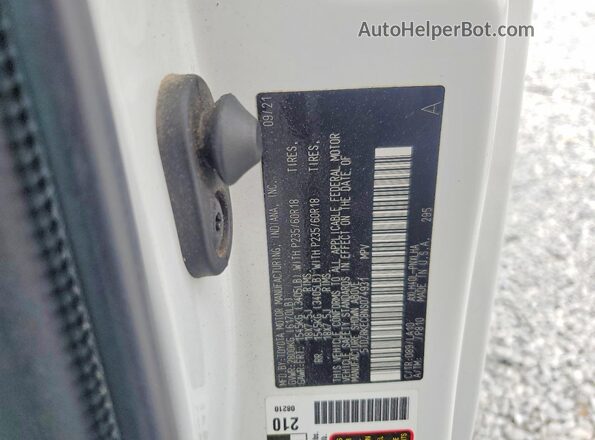 5TDZRKEC8NS074931 2022 TOYOTA SIENNA White Vista de la etiqueta del VIN