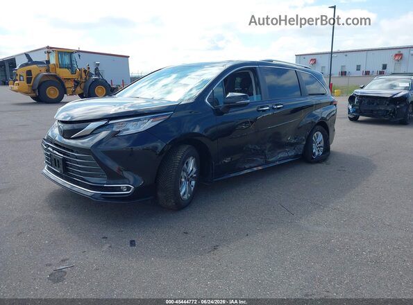 5TDZSKFC5PS107163 2023 TOYOTA SIENNA Black Առջևի ձախ երեք քառորդ տեսարան