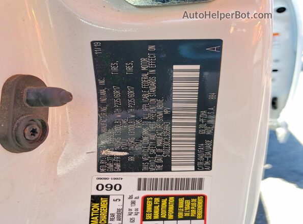 5TDZZ3DC2LS058843 2020 TOYOTA SIENNA White სალონის 360-გრადუსიანი ხედი