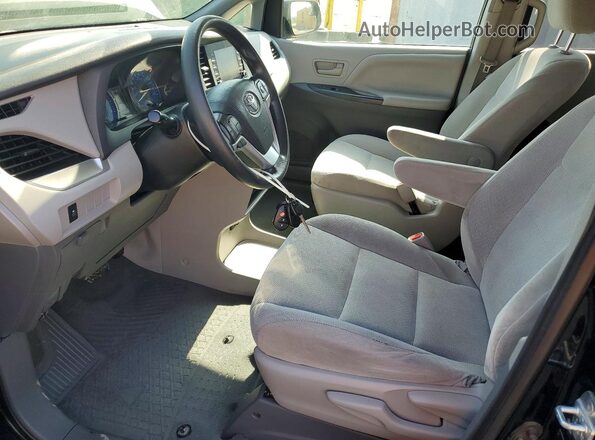 5TDZZ3DC4LS033815 2020 TOYOTA SIENNA Black Front interior view