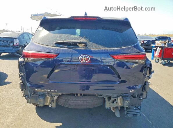 5TDZZRAH2LS506274 2020 TOYOTA HIGHLANDER Blue Հետևի տեսք