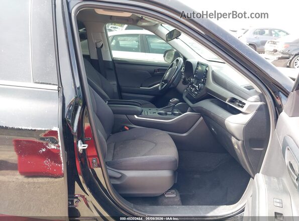 5TDZZRAH3MS080466 2021 TOYOTA HIGHLANDER Black Вид салону спереду