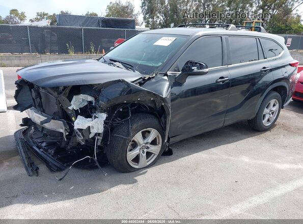 5TDZZRAH3MS080466 2021 TOYOTA HIGHLANDER Black Передня ліва чверть