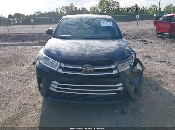 5TDZZRFH1JS240137 2018 TOYOTA HIGHLANDER Black Widok zestawu wskaźników
