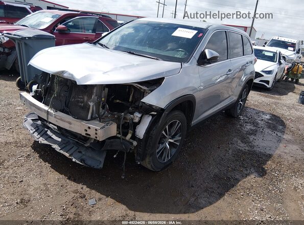 5TDZZRFH2KS298808 2019 TOYOTA HIGHLANDER Silver Առջևի ձախ երեք քառորդ տեսարան