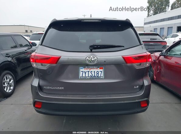 5TDZZRFH3HS213189 2017 TOYOTA HIGHLANDER Gray 