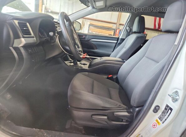 5TDZZRFH5JS260598 2018 TOYOTA HIGHLANDER White წინა სალონის ხედი