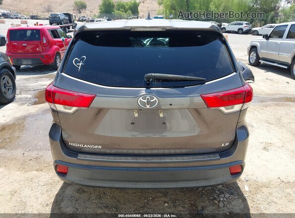 5TDZZRFH7JS251742 2018 TOYOTA HIGHLANDER Gray 