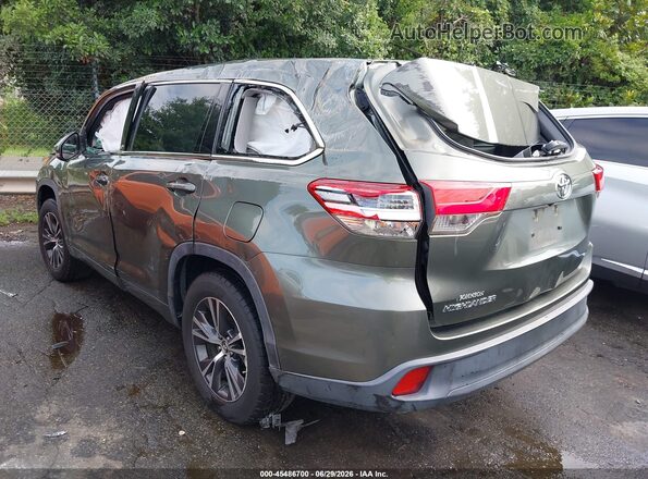 5TDZZRFH8JS274883 2018 TOYOTA HIGHLANDER Green Задня ліва чверть