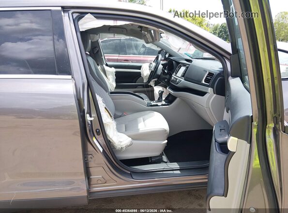 5TDZZRFH9KS361189 2019 TOYOTA HIGHLANDER Серый Вид салона спереди