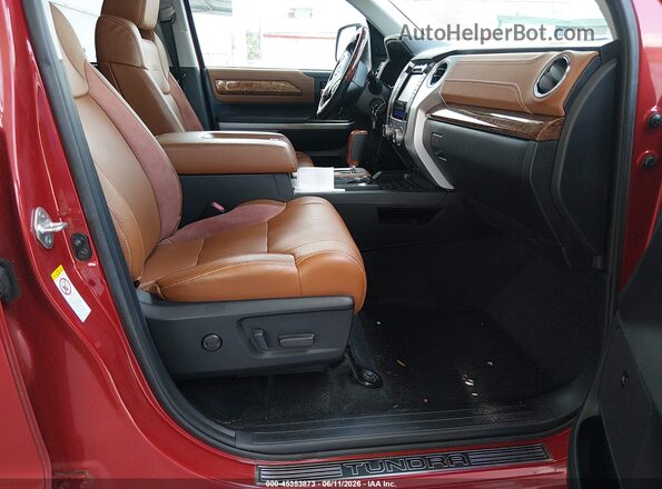 5TFAY5F14JX769331 2018 TOYOTA TUNDRA Red Սալոնի դիմացի տեսք