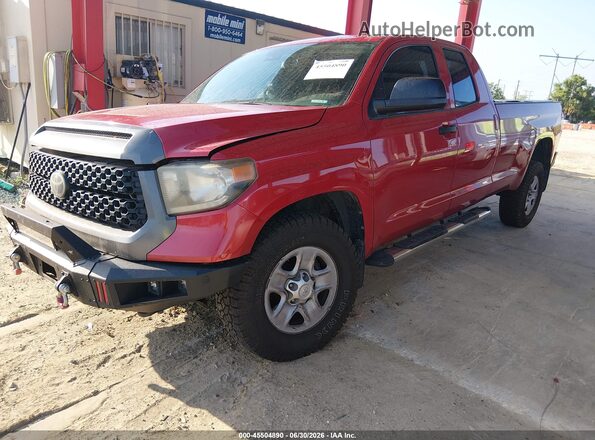 5TFCW5F16JX022716 2018 TOYOTA TUNDRA Красный Передняя левая четверть