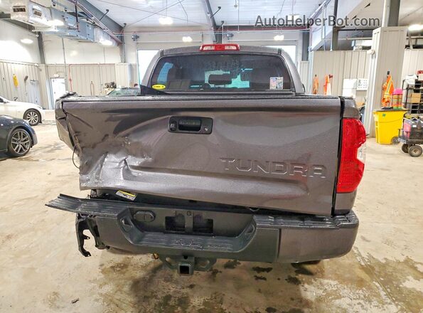 5TFDW5F10JX758409 2018 TOYOTA TUNDRA Gray Rear view