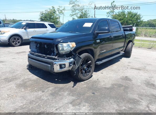 5TFDW5F14JX742004 2018 TOYOTA TUNDRA Black წინა მარცხენა ხედი სამი მეოთხედიდან