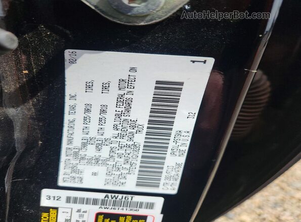 5TFEM5F1XGX102057 2016 TOYOTA TUNDRA Black ძრავის განყოფილების ხედი