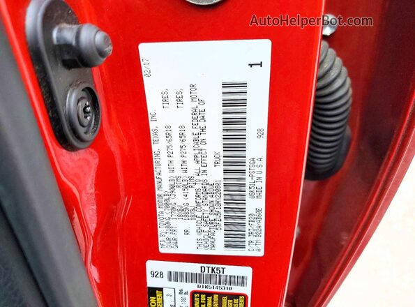 5TFEW5F18HX220801 2017 TOYOTA TUNDRA Red 