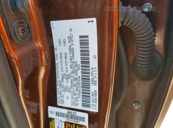 5TFHW5F12GX519146 2016 TOYOTA TUNDRA Brown Vista del compartimento del motor