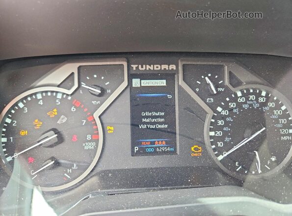 5TFJA5DA9PX087688 2023 TOYOTA TUNDRA Red Вид щитка приладів