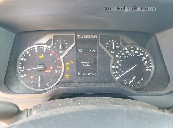 5TFJA5EC2PX015036 2023 TOYOTA TUNDRA Gray Вид щитка приладів