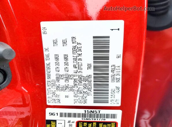 5TFJA5EC6SX037856 2025 TOYOTA TUNDRA Red Engine compartment view
