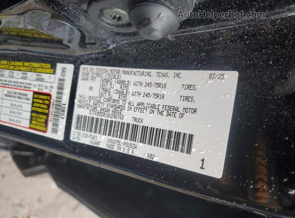 5TFKB5DB1SX296748 2025 TOYOTA TUNDRA Black 