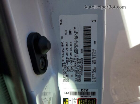 5TFKB5DB8SX301895 2025 TOYOTA TUNDRA White ძრავის განყოფილების ხედი