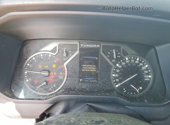 5TFKB5DB8SX301895 2025 TOYOTA TUNDRA White ხელსაწყოთა პანელის ხედი