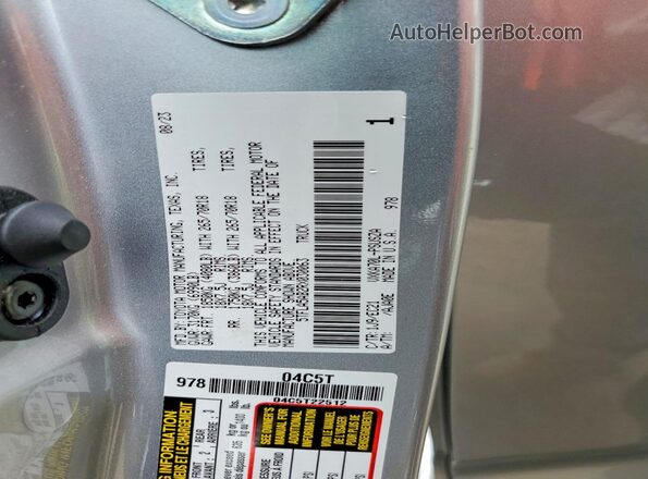 5TFLA5AB2RX030063 2024 TOYOTA TUNDRA Silver VIN կոդի պիտակի տեսք