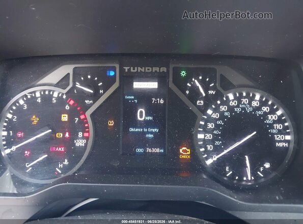 5TFLA5DA1PX090786 2023 TOYOTA TUNDRA Gray Vista de los asientos traseros