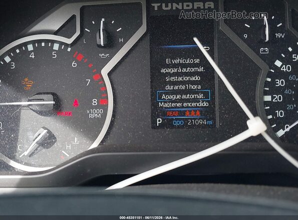 5TFLA5DB3RX144990 2024 TOYOTA TUNDRA White Vista de los asientos traseros
