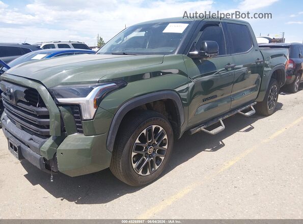 5TFLA5DB5NX042441 2022 TOYOTA TUNDRA Зеленый Передняя левая четверть