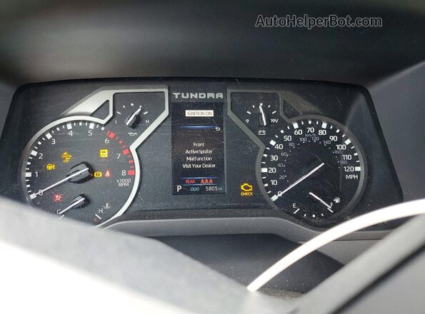 5TFLA5DB7TX336579 2026 TOYOTA TUNDRA Gray Widok zestawu wskaźników
