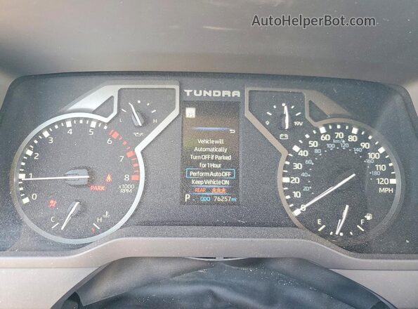 5TFLA5DB9NX048467 2022 TOYOTA TUNDRA Red Widok zestawu wskaźników