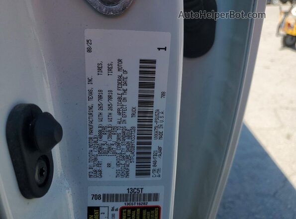 5TFLA5DB9TX337328 2026 TOYOTA TUNDRA White Engine compartment view