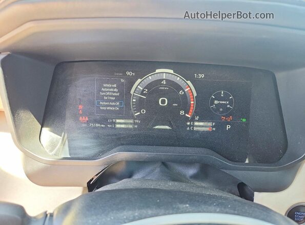 5TFMA5DB8NX016100 2022 TOYOTA TUNDRA Black Vista del cuadro de instrumentos