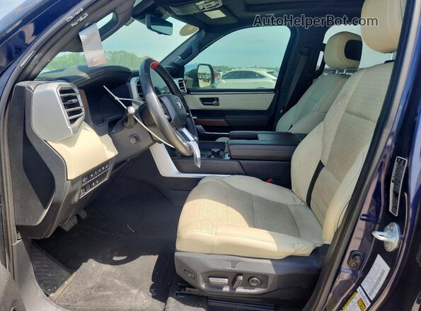 5TFMA5DB9NX014095 2022 TOYOTA TUNDRA Blue Widok wnętrza z przodu