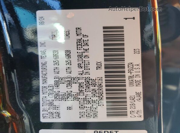 5TFNA5AB1RX041161 2024 TOYOTA TUNDRA Black Widok komory silnika