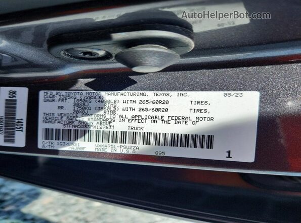 5TFNA5DB3PX127631 2023 TOYOTA TUNDRA Gray Engine compartment view