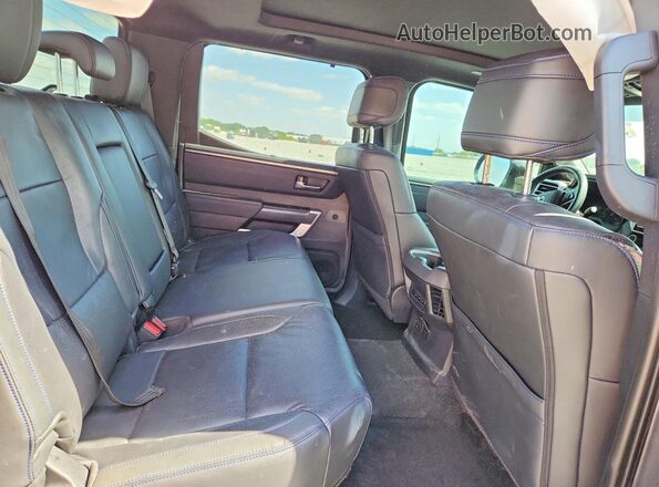 5TFNA5DB3PX127631 2023 TOYOTA TUNDRA Gray Rear seats view