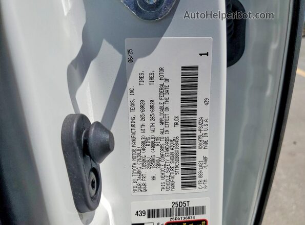 5TFNC5DB0SX108456 2025 TOYOTA TUNDRA White Engine compartment view