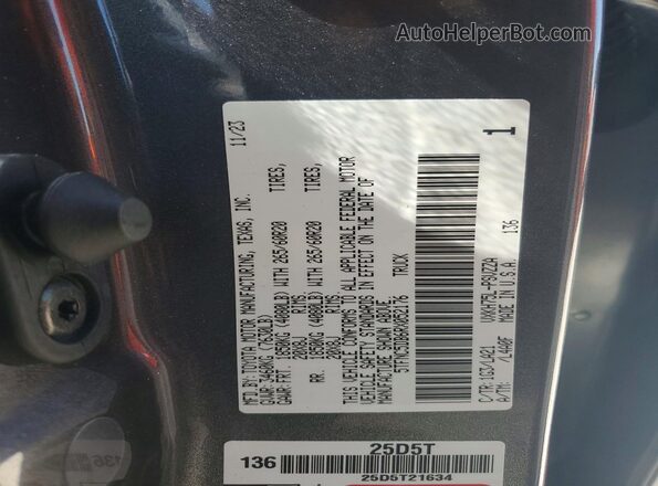 5TFNC5DB6RX052176 2024 TOYOTA TUNDRA Серый Вид подкапотного пространства