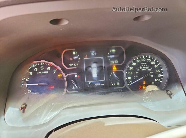 5TFRM5F10KX144280 2019 TOYOTA TUNDRA Красный Вид щитка приборов