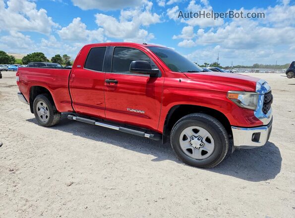 5TFRM5F10KX144280 2019 TOYOTA TUNDRA Красный Передняя правая четверть